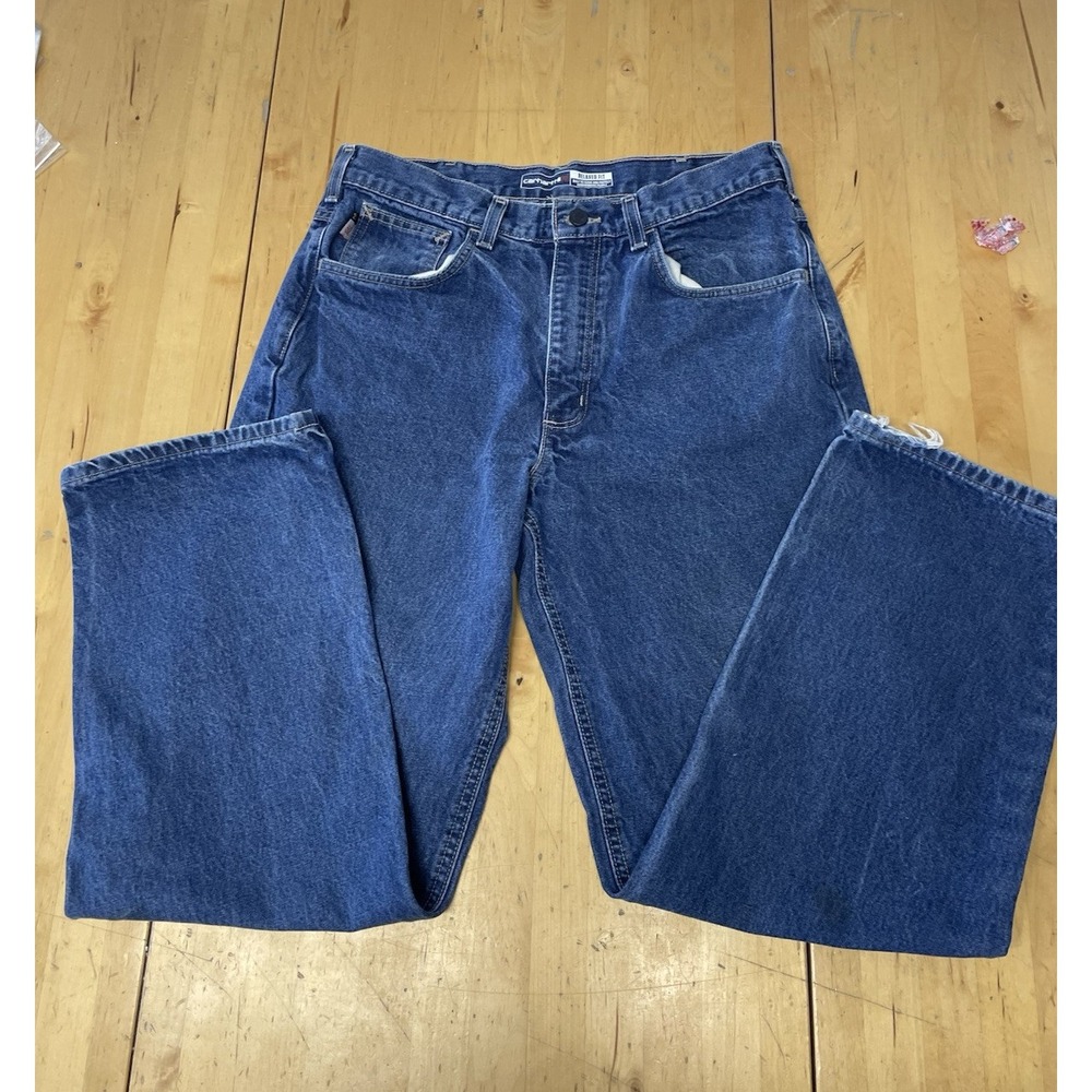 Carhartt FR Jeans Mens 34x30 Relaxed Fit Denim Flame Resistant Workwear